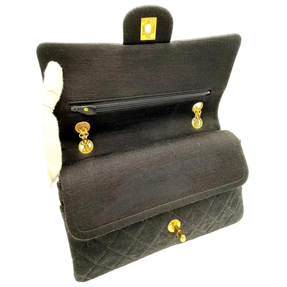 Classic Double Flap Medium Quilted Jersey Bag